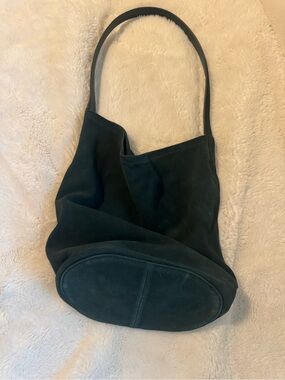 J. Crew Dark Teal Suede Shoulder Bag